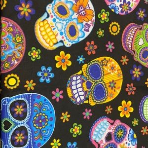 Floral sugar skulls face masks